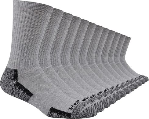 Heatuff Mens Crew Socks Moisture Wicking Max Cushion Athletic Work Socks for men (6 Pairs) in Saudi Arabia