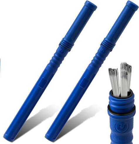 Tandefio 2pcs تخزين قضيب اللحام 40 بوصة تخزين قضيب Tig Canisters لحام القطب الحاوية القضيب مقاوم للماء (الأزرق) in Kuwait