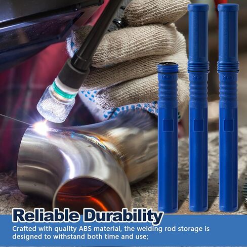 Tandefio 2pcs تخزين قضيب اللحام 40 بوصة تخزين قضيب Tig Canisters لحام القطب الحاوية القضيب مقاوم للماء (الأزرق) in Kuwait