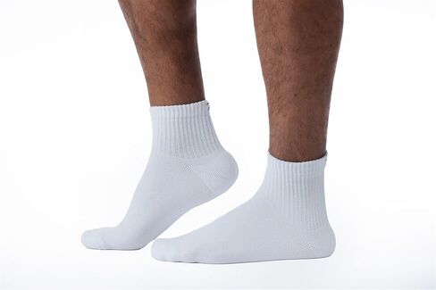Pierre Henry Sports Mens Ankle Socks | Mens White Socks, 100% cotton socks for Men | US Mens Shoe 7-11 in Saudi Arabia