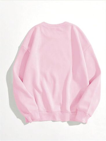 Floerns Women's Embroidery Long Sleeve Pullover Top Crew Neck Warm Sweatshirts in Saudi Arabia