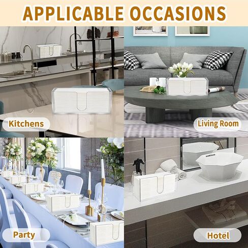 2Pack Acrylic Countertop Paper Towel Holder, Paper Towel Dispenser Countertop/Acrylic Napkin Holder(5mm Acrylic) C-fold or MultiFold Trifold Paper Towels for Bathroom, Kitchen,Restaurant (2) in Saudi Arabia