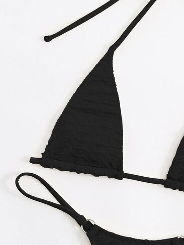 SHENHE Women's Halter Micro Triangle Thong Bikini Tie Side 2 Piece Swimsuit Bathing Suits in Saudi Arabia