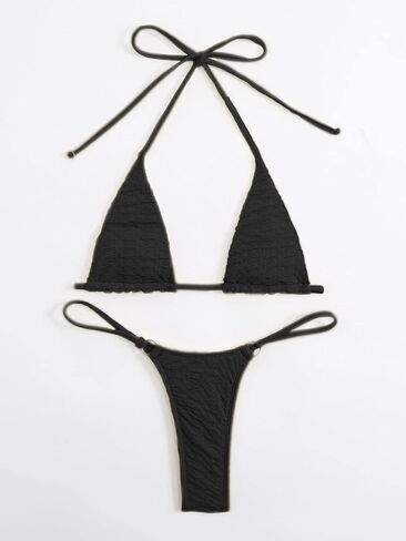 SHENHE Women's Halter Micro Triangle Thong Bikini Tie Side 2 Piece Swimsuit Bathing Suits in Saudi Arabia