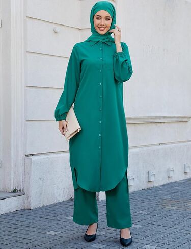 فستان Abayas للنساء رداء الإسلام الإسلامي Kaftan 3 أجهزة كمبيوتر محددة in Kuwait