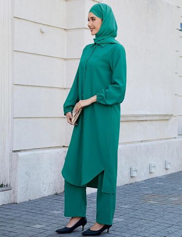 فستان Abayas للنساء رداء الإسلام الإسلامي Kaftan 3 أجهزة كمبيوتر محددة in Kuwait