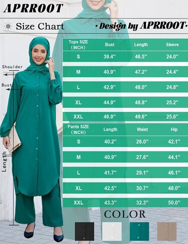 Abayas Dress for Women Muslim Robe Islamic Kaftan 3 PCS Set Long Sleeve Button Shirts Pants Hijab Dubai Outfits in Saudi Arabia