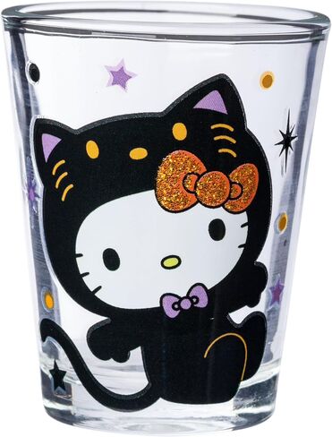 Silver Buffalo Sanrio Hello Kitty Spring Garden Flowers 4 Pack Mini Glass Set, 1.5 Ounces in Kuwait