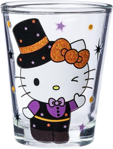 Silver Buffalo Sanrio Hello Kitty Spring Garden Flowers 4 Pack Mini Glass Set, 1.5 Ounces in Kuwait