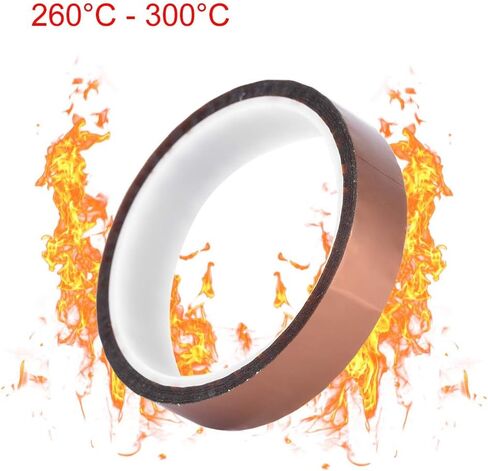 شريط عالي درجة الحرارة ، Richer-R 33m*0.06mm 250-300 شريط مقاوم للحرارة شريط لاصق مقاوم للحرارة عالي العزل للإخفاء ، واللحام ، ومسحوق ، ودوائر تسامي ولوحات الدوائر العازلة (عرض 20 مم) in Kuwait