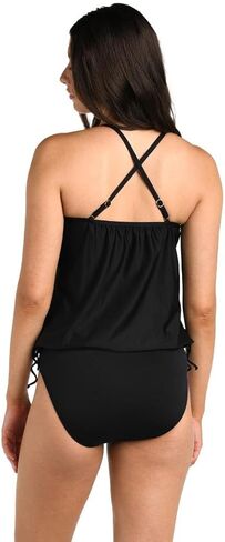 24 و Ocean Women's Underwire V-Neck Blouson Tankini Top Swimsuit Top in Saudi Arabia