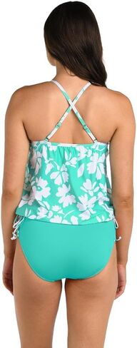 24 و Ocean Women's Underwire V-Neck Blouson Tankini Top Swimsuit Top in Saudi Arabia