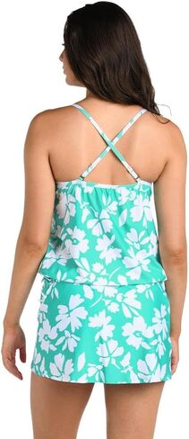 24 و Ocean Women's Underwire V-Neck Blouson Tankini Top Swimsuit Top in Saudi Arabia