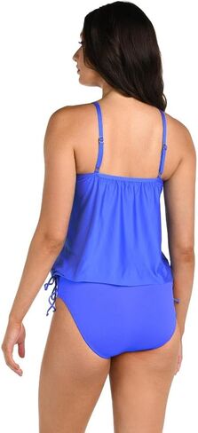 24 و Ocean Women's Underwire V-Neck Blouson Tankini Top Swimsuit Top in Saudi Arabia