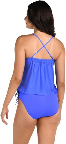 24 و Ocean Women's Underwire V-Neck Blouson Tankini Top Swimsuit Top in Saudi Arabia