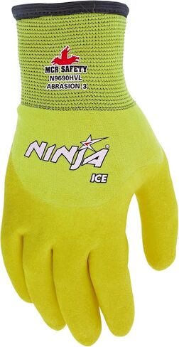 قفازات السلامة MCR N9690HV Ninja ICE HI-VICIBINIAL 15 GAUGE NYLON قفازات الطقس الباردة in Kuwait