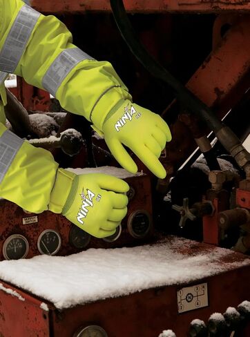 قفازات السلامة MCR N9690HV Ninja ICE HI-VICIBINIAL 15 GAUGE NYLON قفازات الطقس الباردة in Kuwait