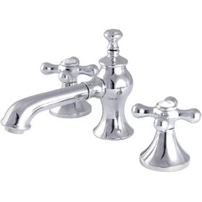Kingston Brass KC7061AX Vintage Widespread Bathroom Faucet with Brass Pop-Up, 8 x 5.63 x 3.06, Polished Chrome