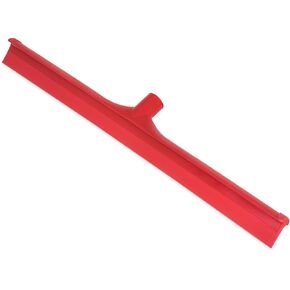 SPARTA Heavy Duty Single Rubber Floor Squeegee for Professional Floor Cleaning Warehouse and Kitchen, Polypropylene, 24 Inches, Red (Pack of 6)