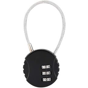 ASHATA Combination Padlock,3 Digit Travel Luggage Suitcase Baggage Lock,Zinc Alloy Password Security Coded Lock with Mini Size.