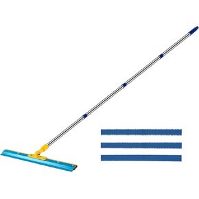 Notched Squeegee for Self Leveling, Self-Leveling Floor Squeegee with 78.7" Long Stainless Steel Handle Cement Floor Leveling Tool Construction Tool with 3 Racks