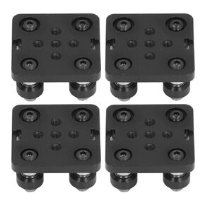 Small V Wheel Plate, 4 Pack V Gantry Gantry Rod Plate with Wheel, Compatible with 2020 Series Aluminum Extrusion Linear Rail 3D Printer CNC Machine