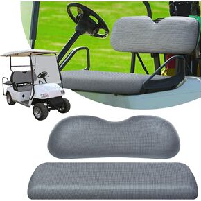 RunNico Golf Cart Seat Covers Kit,Breathable Golf Cart Cushion Cover with Adjustable Straps,Grey Club Car Rear Seat Protectors for Universal Seat Cushion
