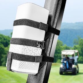 Portable Speaker Mount Strap for Golf Cart Accessories,Fit for Club Car DS/Precedent/EZGO TXT/RXV/Yamaha,Adjustable Speaker Strap for Bicycle,Black
