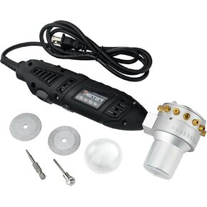 3mirrors Aluminum Tungsten Electrode Sharpener Grinder for TIG Welding, Grinding Rotary Tool，0-90°Multi-angle Adjustable,7 Screw Holes, w/Convex Lens,w/Dust Housing, Upgraded Healthy Version