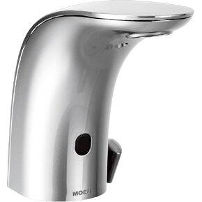 Moen 8554 M-Power Commercial Hands-Free Sensor Operated Single Mount Battery Powered Faucet with Manual on/off Override, Chrome