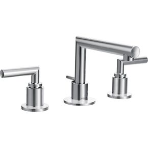 Moen TS43002 Arris Two-Handle Modern 8 in. Widespread Bathroom Faucet Trim Kit, Valve Required, Chrome