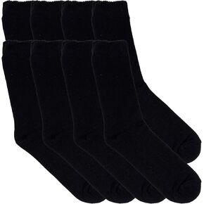 Active Feet Men's Thermal & Water-Resistant Socks - Military-Grade,Warmth, 4-Pack,Black, 7-11.5