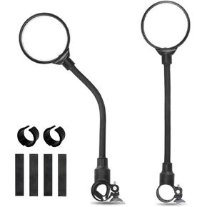 HIFROM Bicycle Mirror,Cycling Rearview Mirror 360°Rotating HD Convex Flexible Bike Mirrors Suitable for Mountain Bikes, E-Bikes, Motorcycles Pack of 2