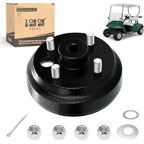 10L0L Golf Cart Brake Drum Hub Assembly for 1982-up EZGO TXT PDS (Electric),1982-1993 2-Cycle Gas Vehicles,Replacement OEM# 19186G1P 19186G1