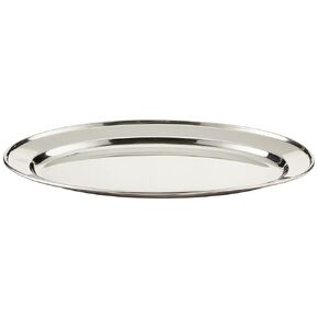 Winco OPL-14 Stainless Steel Oval Platter, 14-Inch by 8.75-Inch