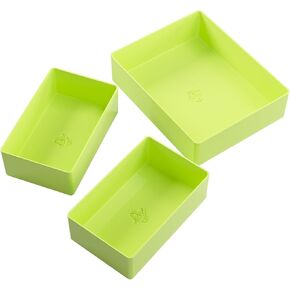 Token Silo Card Add On - 3-Piece Set of Game Trays, Holds Game Cards, Tokens, Dials and Dice, Organize LCG, TCG and Board Game Accessories, Modular Design, Lime Color, Made by Gamegenic