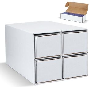 Trading Card Storage Box with 16 Boxes, Card Organizer Case holds 3000+ Top Loaders, Card Holders Collector Boxes for Sports Cards