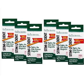STIM-U-DENT Plaque Removers, Value Pack, Mint, 8 pk 25 ea (Pack of 6)