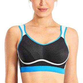 SYROKAN Women's Sports Bra Wireless Comfort High Impact Support Bounce Control Plus Size Workout Bra
