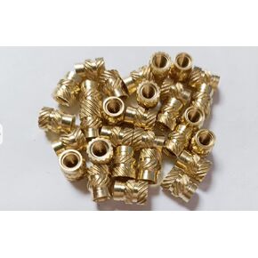 (30PCS) M4-Brass Knurled Nut 8.1mmx6.3mm Lnjection Molded Copper Nut Embedded with 3D Printing