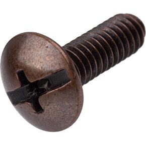 #8-32 X 1/2" Antique Copper Truss Head Machine Screws | Pack of 25 | Cabinet Door Knob, Dresser Drawer Pull Mounting Screws | MS1-SAC