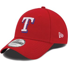 New Era MLB The League 9FORTY Adjustable Hat Cap One Size Fits All (US, Alpha, One Size, Texas Rangers - Red)