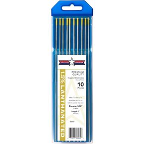 1.5% Lanthanated TIG Welding Tungsten Electrodes 3/32" x 7" 10-Pack