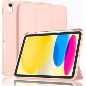 ZryXal New iPad 10th Generation Case 10.9 Inch 2022 with Pencil Holder, Smart iPad Case with Soft TPU Back [Support Auto Wake/Sleep] (Azure Blue) in Kuwait