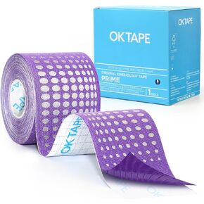 OK TAPE Prime Synthetic Kinesiology Tape, Stronger Support, Elastic Athletic Tape, K Tape Roll, Reflective Design Kinetic Tape, Uncut, 2" x 16.4'-Purple in Kuwait