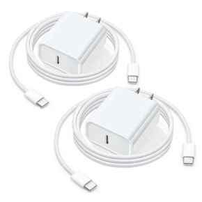 2Pack 6FT PD 20W Fast Charger for New Airpods 4 4th, AirPods Max 2024 Pro 2 2nd Earbuds, iPad 10th Generation,Mini 6,Air 5/4,Pro 13/12.9/11, iPhone 16 15 USB C to USB Type C Woven Cable Charging Cord
