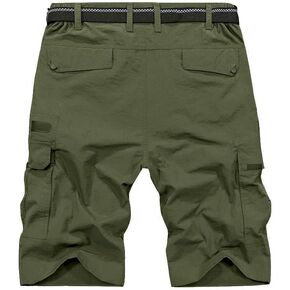 Toomett Men's Hiking Cargo Shorts Quick Dry Outdoor Travel Shorts for Men Fishing Camping Casual with Multi Pocket(6222,Army Green,38)
