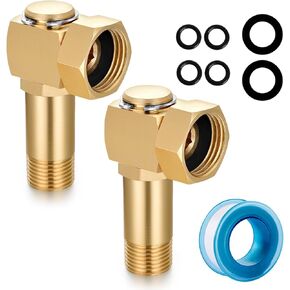 Garden Hose Reel Parts Fittings Swivel Elbow Connector Garden Hose Swivel Reel Replacement Parts Brass Replacement Part Swivel Adapter(2 PCS)