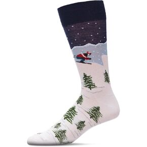 MeMoi Men's Mountain Skier Rayan Blend Novelty Crew Sock