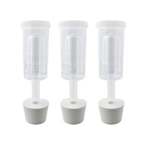 3ct. - 3 Piece Airlock with #7 Stopper - Set of 3 (Cylinder Airlock)